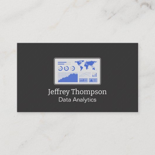 データ分析グラフ | 指標 名刺 (正面)