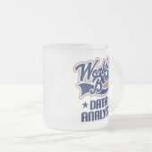 データ分析者(世界のベスト)のためのギフトのアイディア フロストグラスマグカップ (正面右)