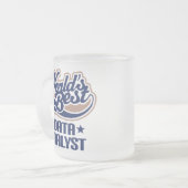 データ分析者(世界のベスト)のためのギフトのアイディア フロストグラスマグカップ (正面左)