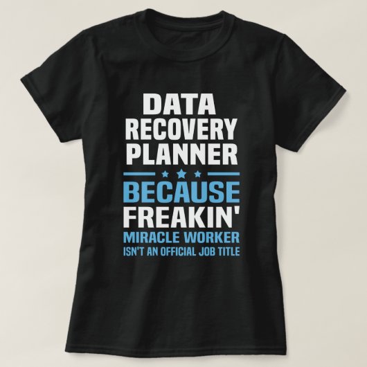 データ復旧プランナー Tシャツ (デザイン正面)