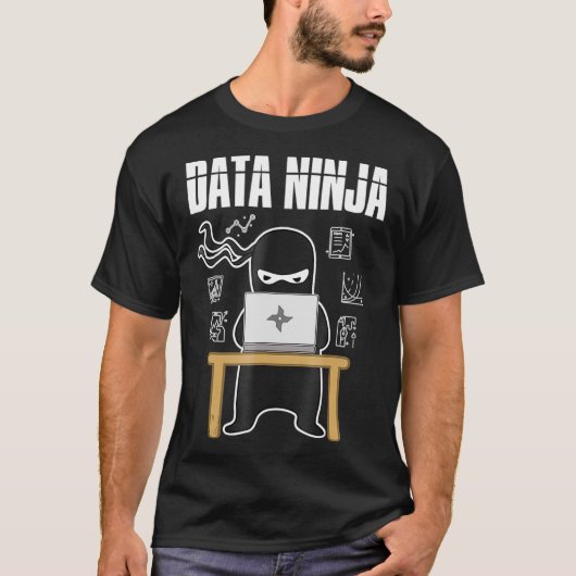 データ忍者データアナリストギフトシャツ Tシャツ (正面)