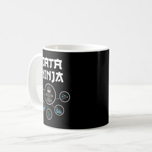 データ忍者 – データギーク- Big Data Analysts Gift コーヒーマグカップ (正面左)