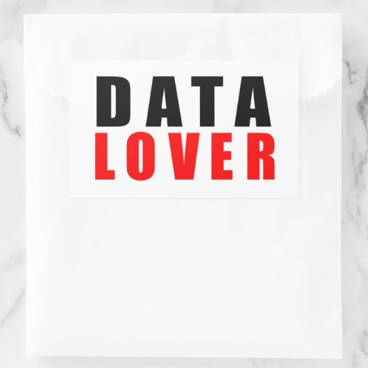 データ愛好家、私はデータが大好き 長方形シール (バッグ)