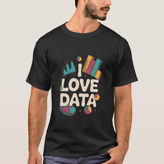 データ愛 データ分析 グラフ Tシャツ (正面)