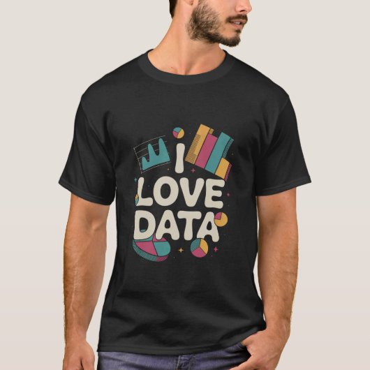 データ愛 データ分析 グラフ Tシャツ (正面)