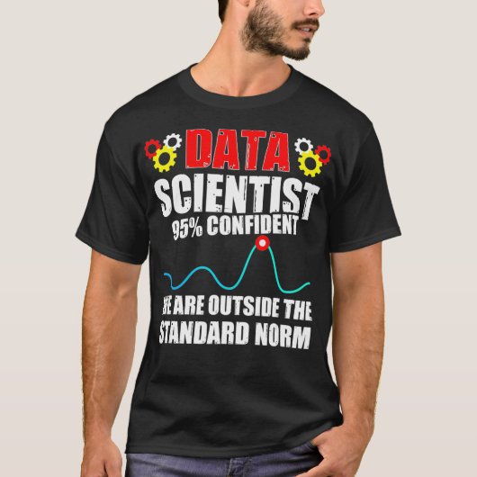 データ科学ノルムデータ科学マイニングアナリスト Tシャツ (正面)