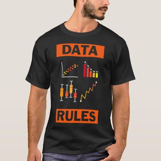 データ科学ルカッコいいール統計と数学科学 Tシャツ (正面)