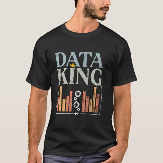 データ素晴らしキング深いのデータ学サイエンティスト Tシャツ (正面)