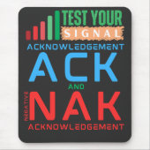 データ通信におけるACKとNAKの確認応答 マウスパッド (正面)