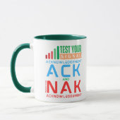 データ通信におけるACKとNAKの確認応答 マグカップ (左)