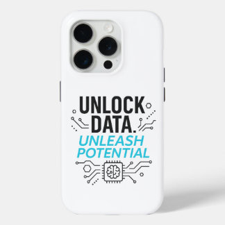 データ革命:抽象芸術AI Potential Matrix Tech iPhone 15 Proケース