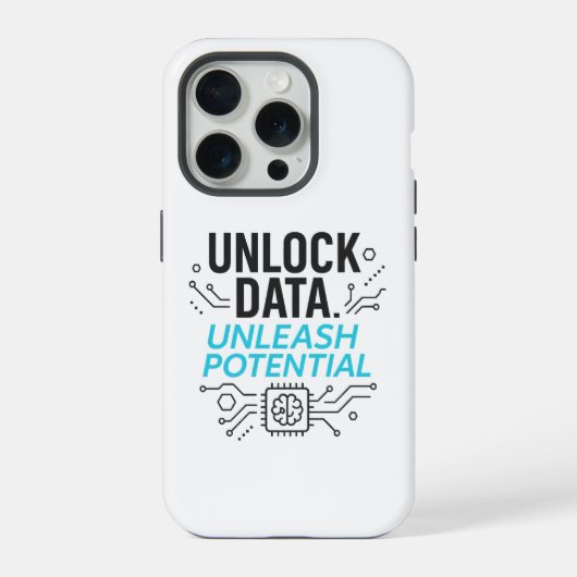 データ革命:抽象芸術AI Potential Matrix Tech iPhoneケース (裏面)