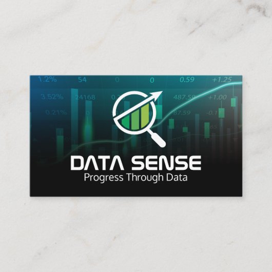 データ・グラフ | 分析ロゴ 名刺 (正面)