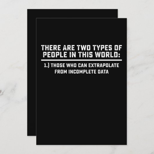 データ サイエンティスト この世界には 2 種類の人がいる 招待状 (正面/裏面)