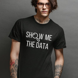 データ、統計、コンピュータサイエンスを表示する Tシャツ