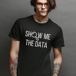 データ、統計、コンピュータサイエンスを表示する Tシャツ