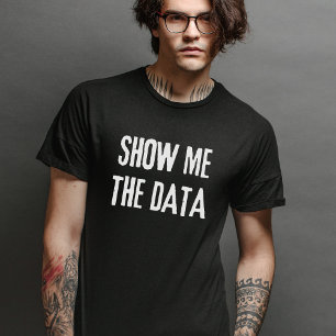 データ、統計、コンピュータサイエンスを表示する Tシャツ