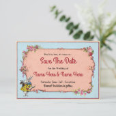 デーツのワンダーランド結婚ウサギ招待状 セーブザデート (スタンド正面)