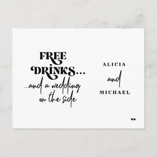 デートおもしろいをカジュアル保存した無料ドリンク 案内ポストカード (正面)