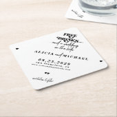 デートおもしろいをモダン保存した無料ドリンク ペーパーコースター (アングル)