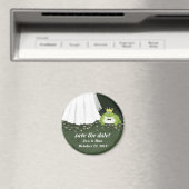 デートかわいいカエルプリンス結婚のカスタム マグネット (インサイチュ (食洗機))