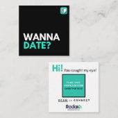 デートしたい？ スクエア名刺 (正面/裏面)