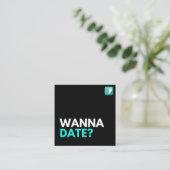 デートしたい？ スクエア名刺 (スタンド正面)