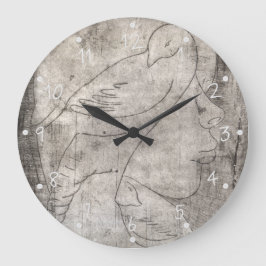 デートすることが大好きな女の子 ラージ壁時計