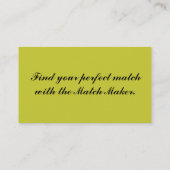 デートすることのサービス業カード 名刺 (裏面)