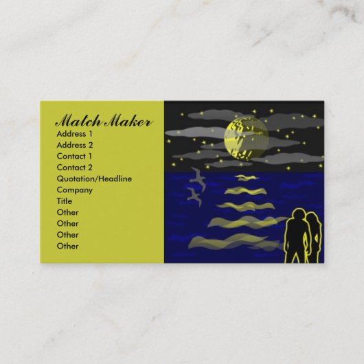 デートすることのサービス業カード 名刺 (正面)