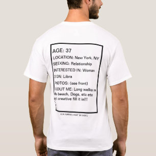 デートすることのプロフィールのTシャツ Tシャツ