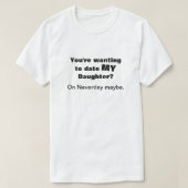 デートすることの娘がTシャツに Tシャツ (デザイン正面)
