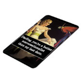 デートすることは難しいヴィンテージグラフィックおもしろい マグネット (左側)