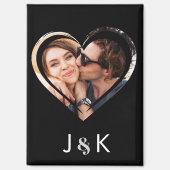 デートすることカップル恋人の写真コラージュ マグネット (正面)