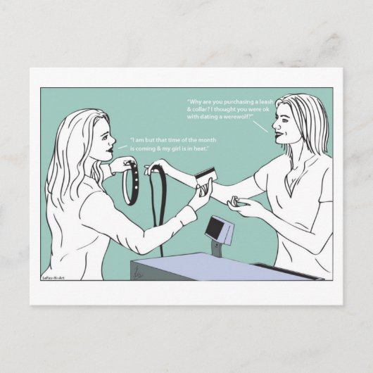 デートすること人狼 ポストカード (正面)