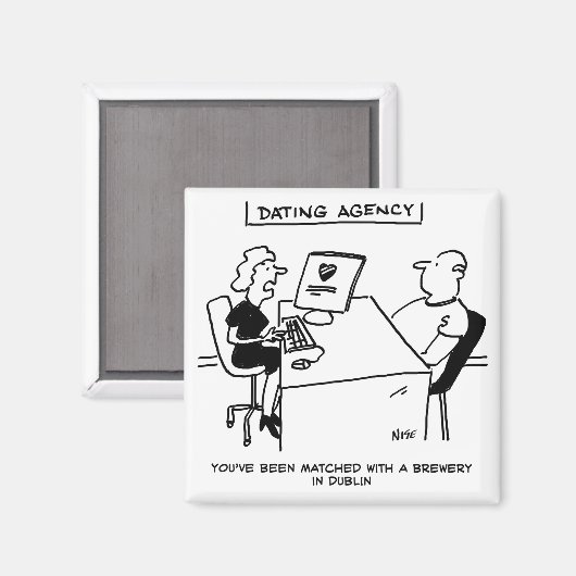 デートすること会社と酒蔵のマッチング マグネット (正面/裏面)
