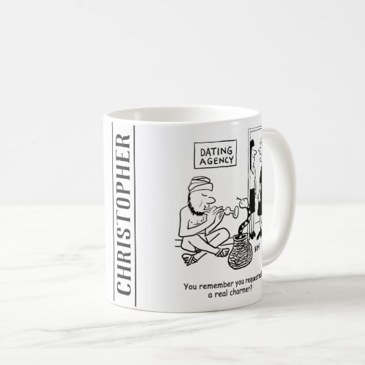 デートすること庁のヘビのシャルマー コーヒーマグカップ (正面右)