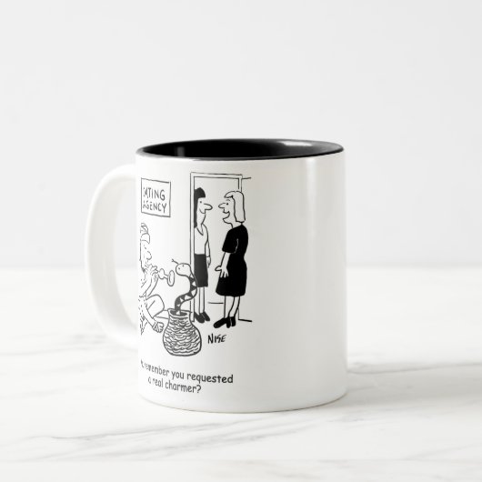 デートすること庁のヘビのシャルマー ツートーンマグカップ (正面左)