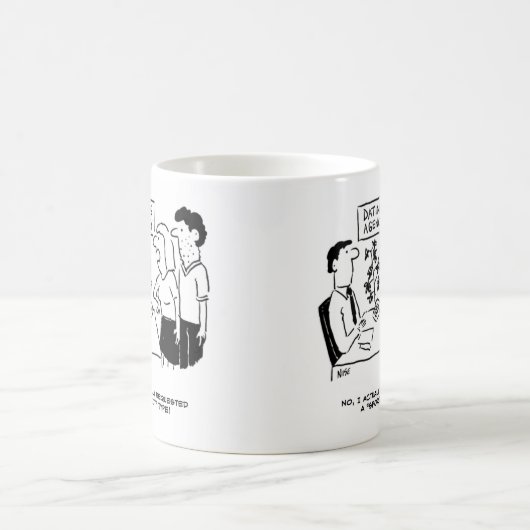 デートすること庁の漫画。おもしろい コーヒーマグカップ (中央)