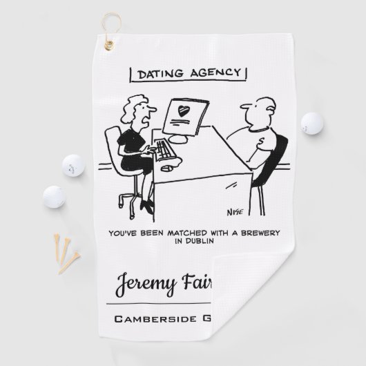 デートすること機関がBrewery Cartoonと対戦 ゴルフタオル (インサイチュ)