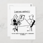 デートすること機関とブルワリーの対戦 ポストカード (正面/裏面)