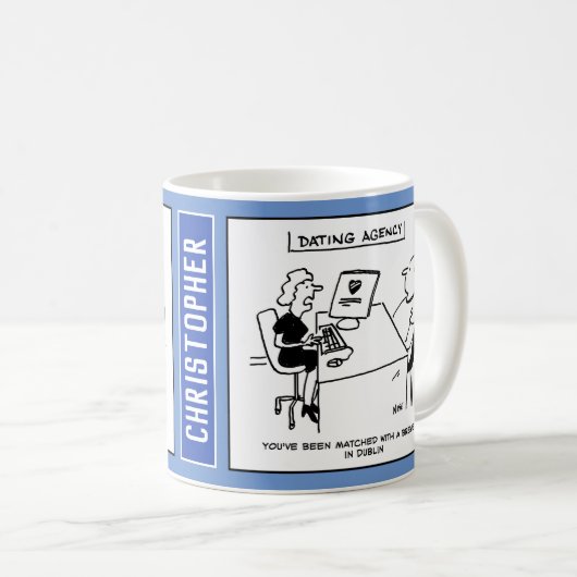 デートすること機関の女性は醸造所と男性を一致させる。 コーヒーマグカップ (正面右)