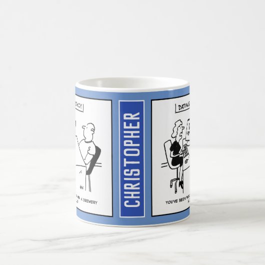 デートすること機関の女性は醸造所と男性を一致させる。 コーヒーマグカップ (中央)