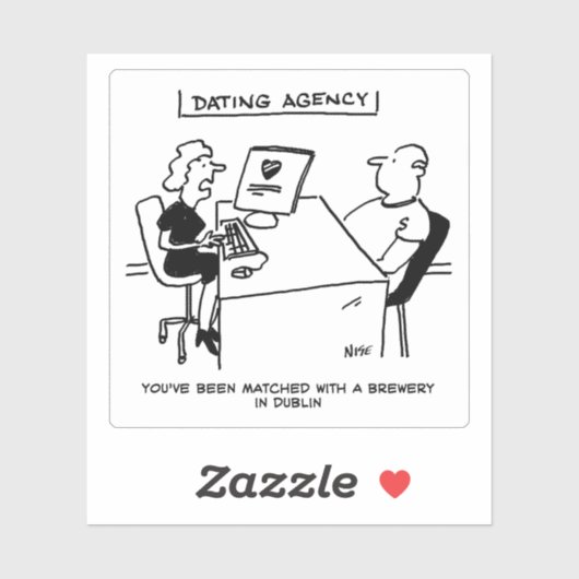 デートすること機関は醸造所の漫画と男性を一致させる。 シール (シート)