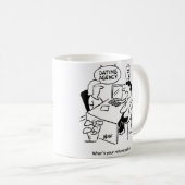 デートすること機関彼は返品政策を知りたい コーヒーマグカップ (正面右)