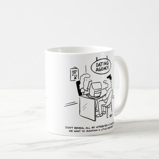 デートすること機関 – すべての属性を表示しない コーヒーマグカップ (正面右)