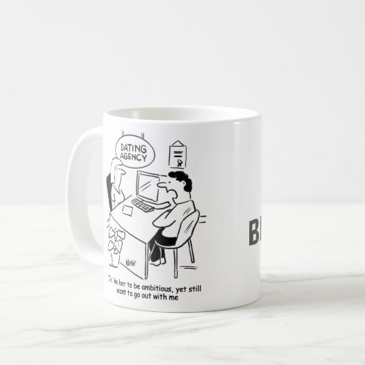 デートすること機関 – 女の子を野心的にしたい コーヒーマグカップ (正面左)