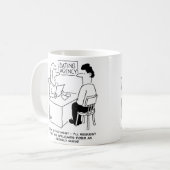 デートすること機関 – 管理者がキューを型枠することを期待 コーヒーマグカップ (正面左)