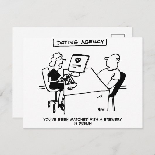 デートすること機関 – 醸造用はがきに合わせる ポストカード (正面/裏面)