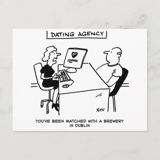 デートすること機関 – 醸造用はがきに合わせる ポストカード (正面)